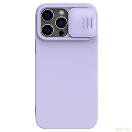 Nillkin CamShield Magnetic Silicone Case etui iPhone 14 Pro magnetyczny MagSafe pokrowiec z osłoną na aparat fioletowy
