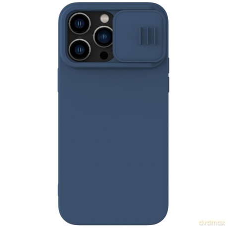 Nillkin CamShield Magnetic Silicone Case etui iPhone 14 Pro magnetyczny MagSafe pokrowiec z osłoną na aparat niebieski