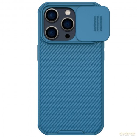 Nillkin CamShield Pro Magnetic Case etui iPhone 14 Pro Max pokrowiec osłona na aparat kamerę niebieski (z MagSafe)
