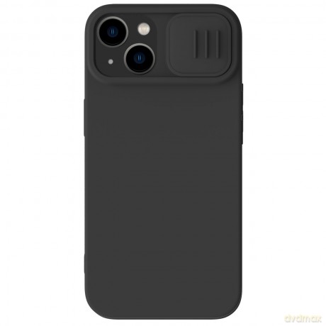 Nillkin CamShield Silky Silicone Case etui iPhone 14 pokrowiec z osłoną na aparat czarny