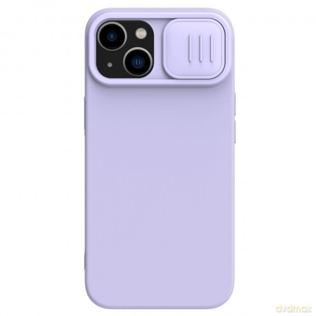 Nillkin CamShield Silky Silicone Case etui iPhone 14 pokrowiec z osłoną na aparat fioletowy