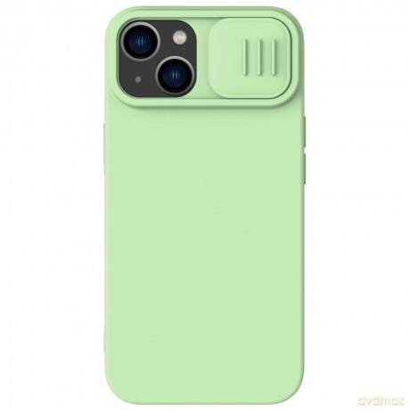 Nillkin CamShield Silky Silicone Case etui iPhone 14 pokrowiec z osłoną na aparat zielony