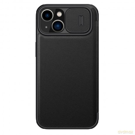 Nillkin Qin Leather Pro Case etui iPhone 14 osłona na aparat kabura pokrowiec obudowa z klapką czarny