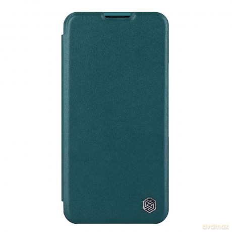 Nillkin Qin Leather Pro Case etui iPhone 14 osłona na aparat kabura pokrowiec obudowa z klapką zielony