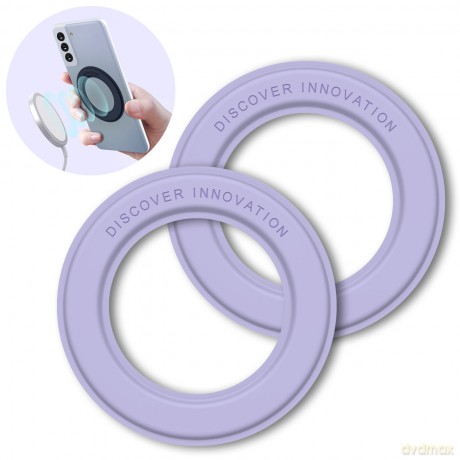 Nillkin SnapLink 2x samoprzylepna magnetyczna naklejka na telefon uchwyt magnetyczny fioletowy (kompatybilna z MagSafe)