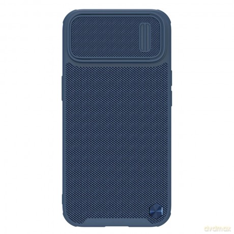 Nillkin Textured S Magnetic Case etui iPhone 14 pokrowiec MagSafe z osłoną na aparat niebieski