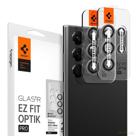 Osłona Aparatu Spigen Optik.Tr "Ez Fit" Camera Protector 2-Pack Galaxy S22 Ultra Black