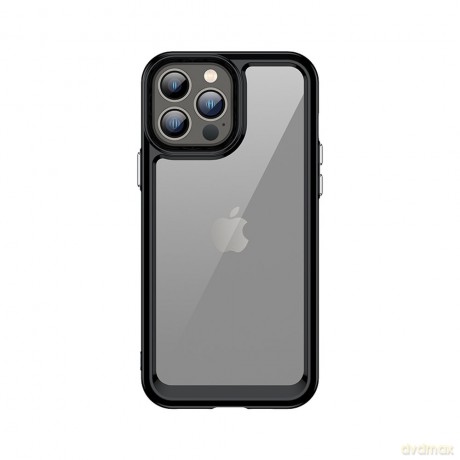 Outer Space Case etui do iPhone 12 Pro sztywny pokrowiec z żelową ramką czarny