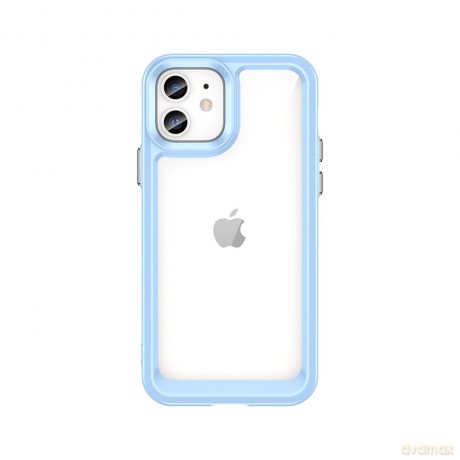 Outer Space Case etui do iPhone 12 sztywny pokrowiec z żelową ramką niebieski