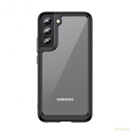 Outer Space Case etui do Samsung Galaxy S22 sztywny pokrowiec z żelową ramką czarny