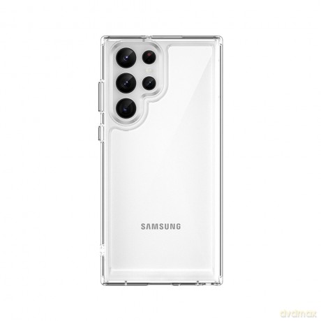 Outer Space Case etui do Samsung Galaxy S22 Ultra sztywny pokrowiec z żelową ramką przezroczysty