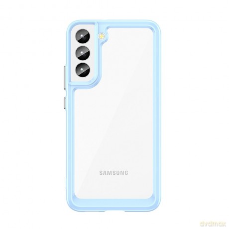 Outer Space Case etui do Samsung Galaxy S22+ (S22 Plus) sztywny pokrowiec z żelową ramką niebieski