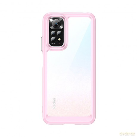Outer Space Case etui do Xiaomi Redmi Note 11 sztywny pokrowiec z żelową ramką różowy