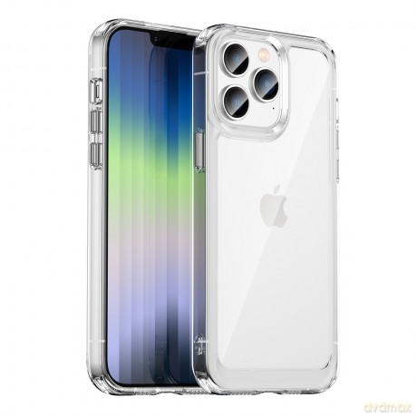 Outer Space Case etui iPhone 14 Pro sztywny pokrowiec z żelową ramką przezroczysty