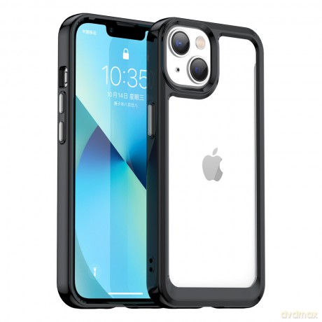 Outer Space Case etui iPhone 14 sztywny pokrowiec z żelową ramką czarny