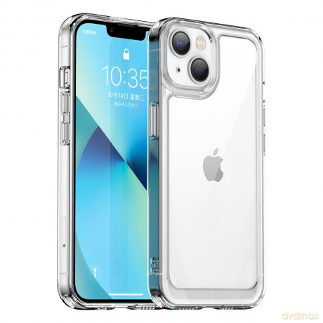 Outer Space Case etui iPhone 14 sztywny pokrowiec z żelową ramką przezroczysty