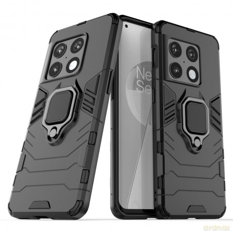 Ring Armor pancerne hybrydowe etui pokrowiec + magnetyczny uchwyt OnePlus 10 Pro czarny