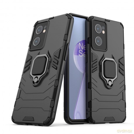 Ring Armor pancerne hybrydowe etui pokrowiec + magnetyczny uchwyt OnePlus Nord CE 2 5G czarny