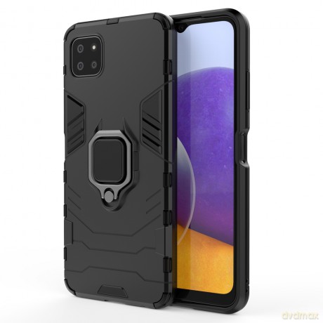 Ring Armor pancerne hybrydowe etui pokrowiec + magnetyczny uchwyt Samsung Galaxy A22 5G czarny