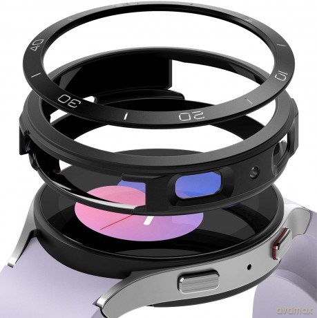 Ringke Air Sports+Bezel 2w1 etui ze stalową ramką do Samsung Galaxy Watch 5 40mm pokrowiec na kopertę czarny (GW4-40-11_AS02)