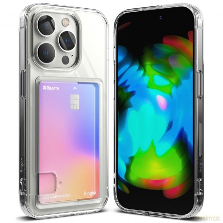 Ringke Fusion Card etui do iPhone 14 Pro portfel na kartę dokumenty przezroczysty (FCD641E52)