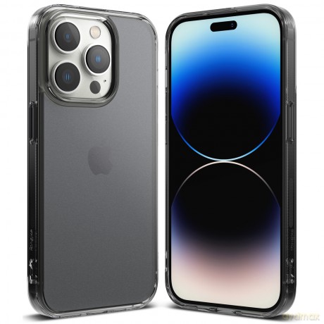 Ringke Fusion Matte etui iPhone 14 Pro pokrowiec z żelową ramką szary