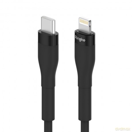 Ringke kabel USB-C - Lightning 480Mb/s 20W 1.2m czarny (CB60112RS)