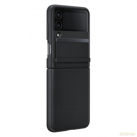 Samsung Flap Leather Cover skórzane etui do Samsung Galaxy Z Flip4 składana obudowa ze skóry czarny (EF-VF721LBEGWW)