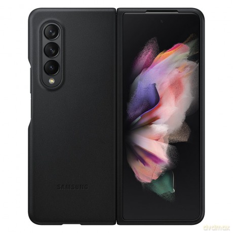 Samsung Leather Cover skórzane etui pokrowiec ze skóry naturalnej Samsung Galaxy Z Fold 3 czarny (EF-VF926LBEGWW)