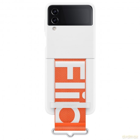 Samsung Strap Silicone Cover etui pokrowiec do Samsung Galaxy Z Flip4 obudowa z zawieszką biały (EF-GF721TWEGWW)