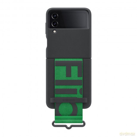 Samsung Strap Silicone Cover etui pokrowiec do Samsung Galaxy Z Flip4 obudowa z zawieszką czarny (EF-GF721TBEGWW)