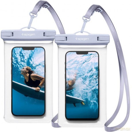 Spigen A601 Universal Waterproof Case 2-Pack Aqua Blue