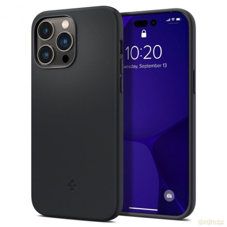 Spigen Silicone Fit Mag Magsafe Iphone 14 Pro Max Black