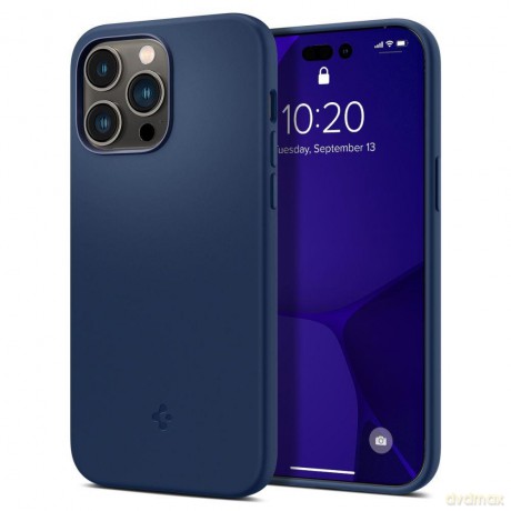 Spigen Silicone Fit Mag Magsafe Iphone 14 Pro Navy Blue