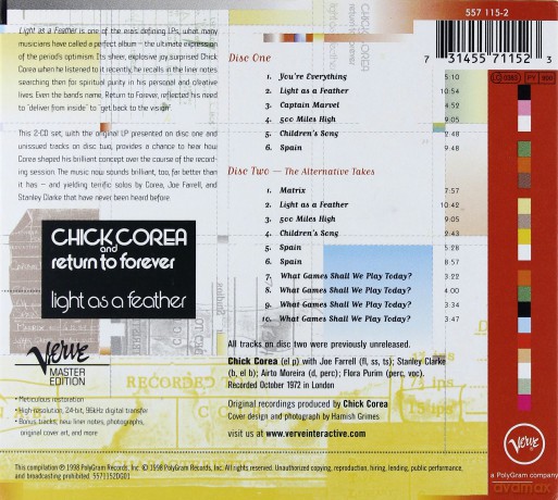 Chick Corea: Light As A Feather [2CD]