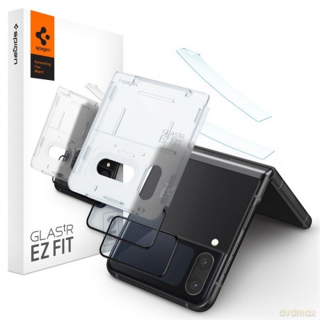 Szkło Hartowane Spigen Glass Fc "Ez Fit" + Hinge Film 2-Pack Galaxy Z Flip 4 Black