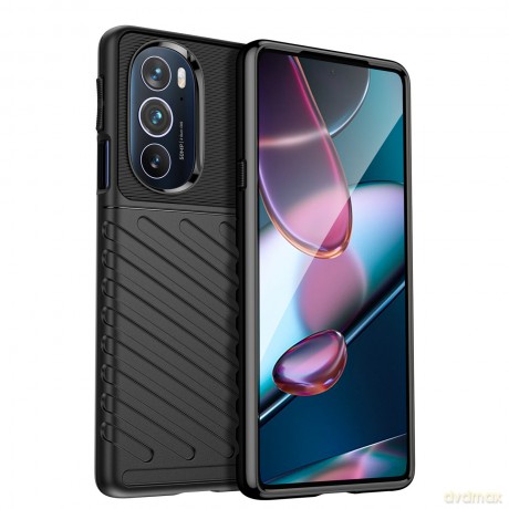 Thunder Case elastyczne pancerne etui pokrowiec Motorola Moto Edge 30 Pro czarny