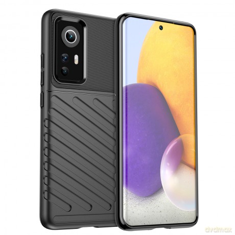 Thunder Case elastyczne pancerne etui pokrowiec Xiaomi 12/12X czarny