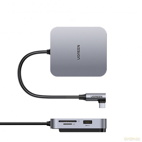Ugreen HUB do iMac USB Typu C - 3 x USB Typ A 3.1 Gen 1 + SD/TF szary (CM521 60377)