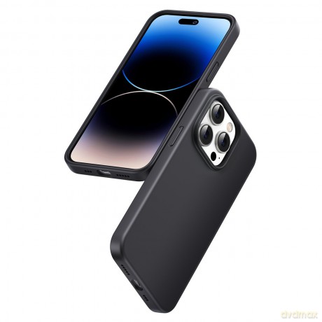 Ugreen LP628 Silky Silicone Protective Case gumowe elastyczne silikonowe etui na telefon do iPhone 14 Pro Max czarny (90922)