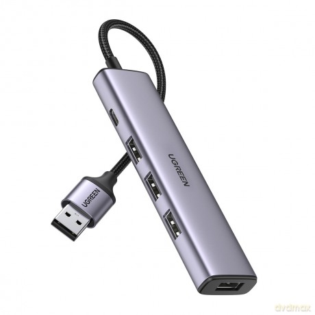 Ugreen rozdzielacz HUB USB - 4x USB 3.0 szary (CM473 20805)