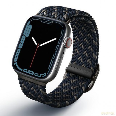 UNIQ pasek Aspen Apple Watch 44/42/45mm Series 4/5/6/7/8/SE/SE2 Braided DE niebieski/obsidian blue