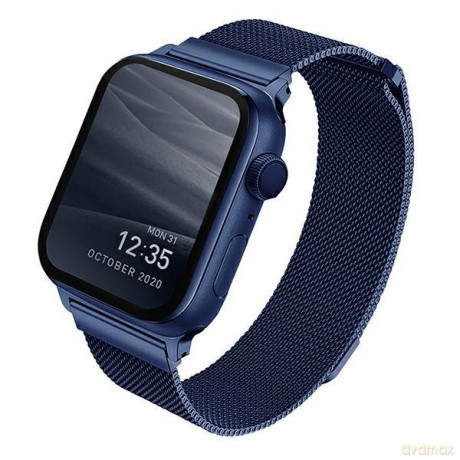 UNIQ pasek Dante Apple Watch Series 4/5/6/7/8/SE/SE2 42/44/45mm Stainless Steel niebieski/marine blue