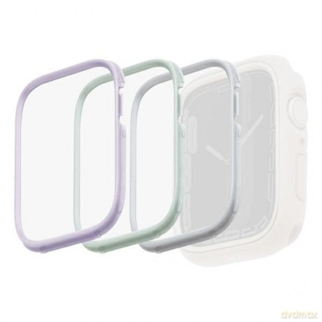 UNIQ ramki do Moduo 3in1 Apple Watch Series 4/5/6/7/8/SE 40/41mm Szałwiowy-Lillak-Biały/Sage-Lilac-White