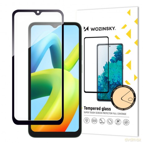 Wozinsky Full Glue szkło hartowane Xiaomi Redmi A1 na cały ekran z ramką czarny (case friendly)