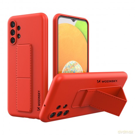 Wozinsky Kickstand Case silikonowe etui z podstawką etui Samsung Galaxy A23 czerwone
