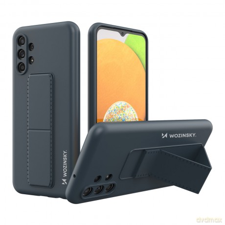 Wozinsky Kickstand Case silikonowe etui z podstawką etui Samsung Galaxy A23 granatowe
