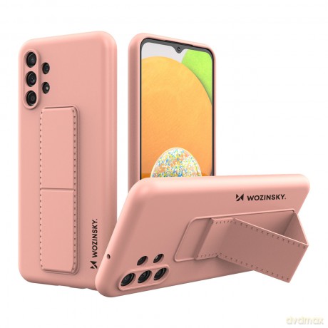 Wozinsky Kickstand Case silikonowe etui z podstawką etui Samsung Galaxy A23 różowe