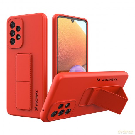 Wozinsky Kickstand Case silikonowe etui z podstawką etui Samsung Galaxy A33 5G czerwone