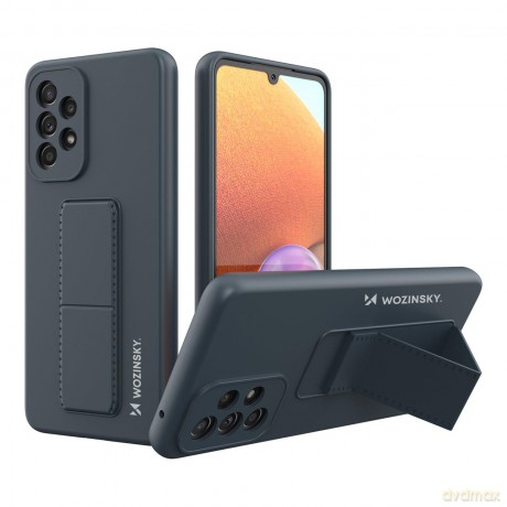 Wozinsky Kickstand Case silikonowe etui z podstawką etui Samsung Galaxy A33 5G granatowe
